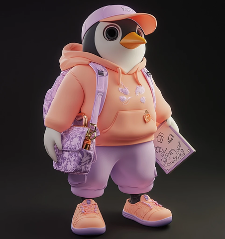 企鹅艺术造型手持速写本