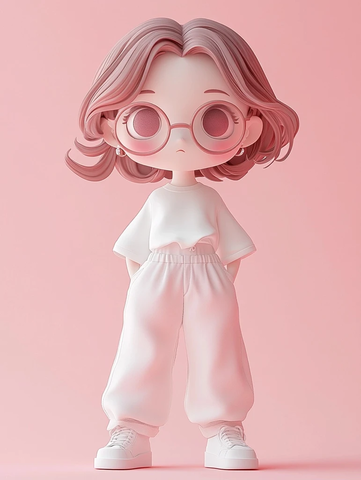 树脂娃娃清新背景