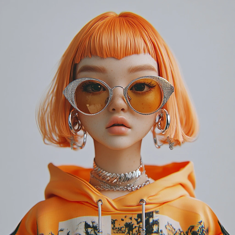 时尚短发偶像休闲街头造型