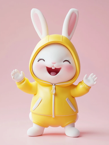 兔子宝宝跳舞戴帽子