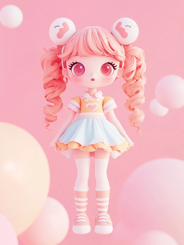 夏日粉彩盲盒玩具