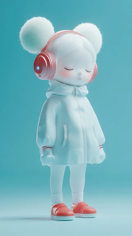 未来耳机角色传统服饰玩偶