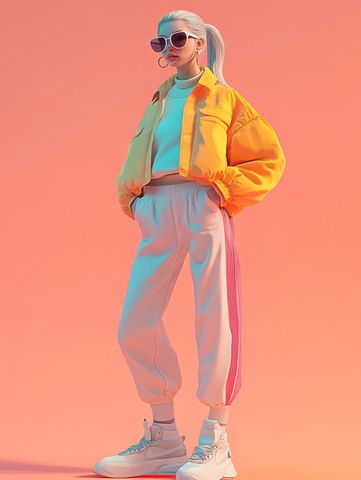 灰色短发少女时尚动漫造型