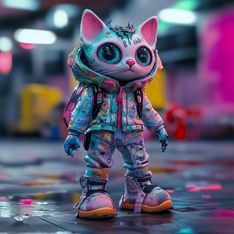 赛博朋克风格玩具盲盒