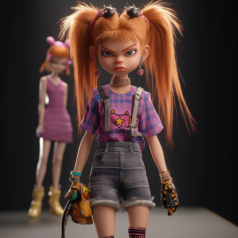 天使卡行走在时装秀舞台