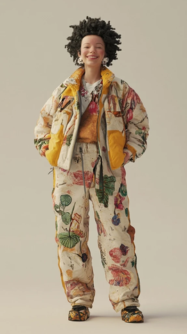 人物站立微笑服装