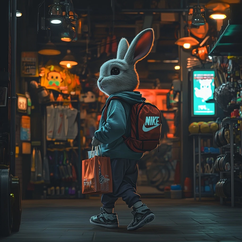 兔子背包购物袋健身房