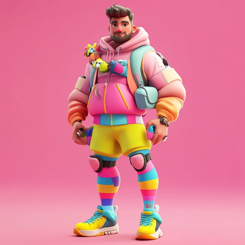 男性角色运动服饰搭配