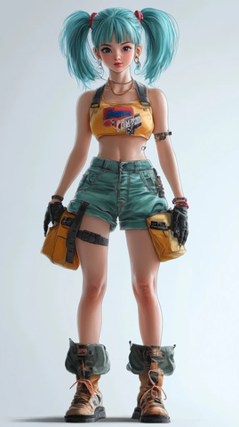 龙珠布尔玛角色扮演全身照