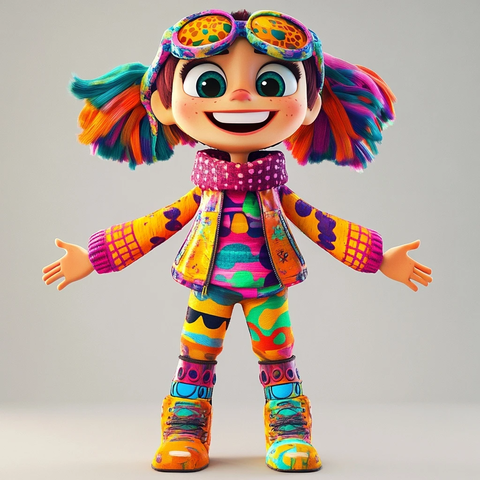 快乐少年彩色服饰造型