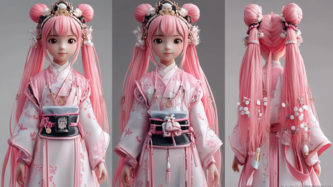 古装少年背包裹行走背影