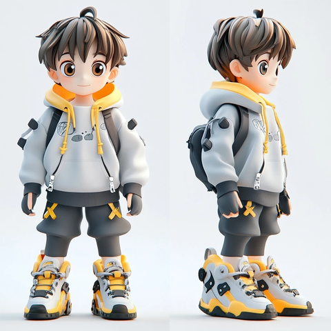 动漫男孩可爱服饰盲盒玩具