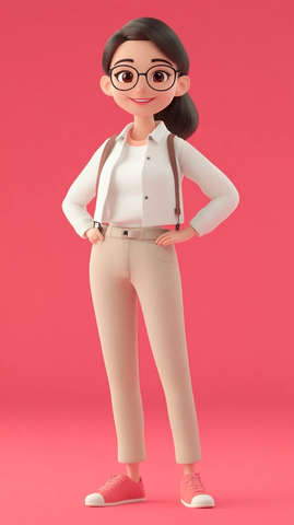 女导游全身体展示