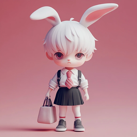 兔子男孩上学不开心