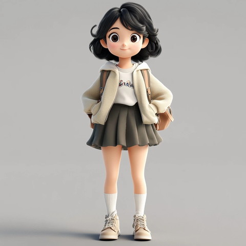 日本少年全身体绘