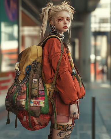 艺术家街拍时尚细节