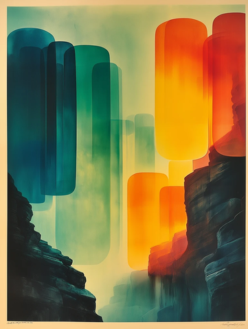 抽象形状彩色块设计