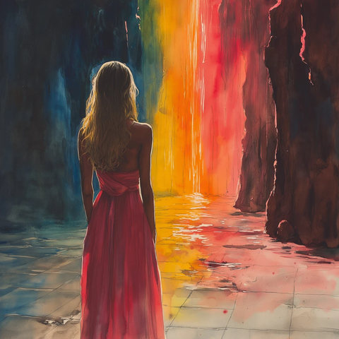 魔法工厂情感水彩插画