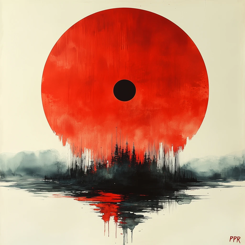 圆形标志红白配色