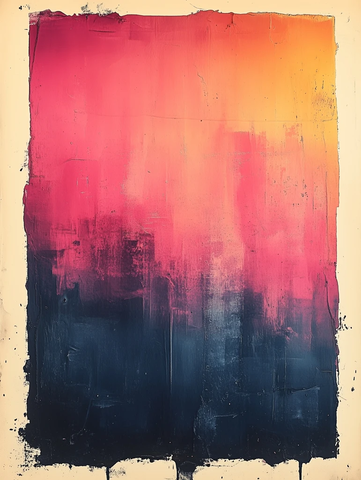 抽象艺术印刷植物蓝晒