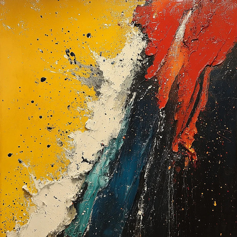 金色弧线与深色瀑布