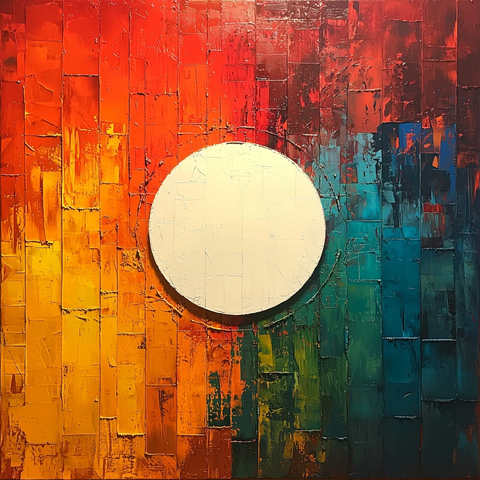 现代艺术背景与白色圆圈