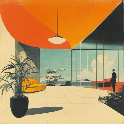 简约复古空状态插画