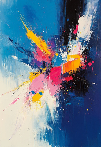 动态舞者与色彩泼洒