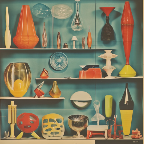 塑料物品展示杂志页