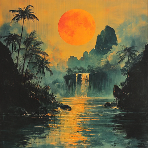 热带岛屿奇幻景观