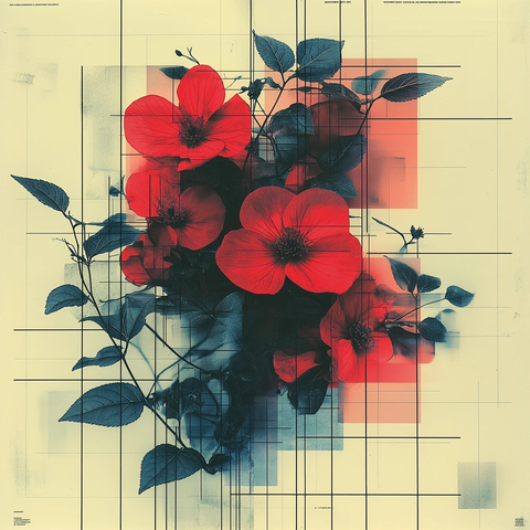 纸质背景上的彩色图像