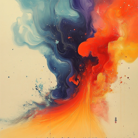 水墨光影动态虚实