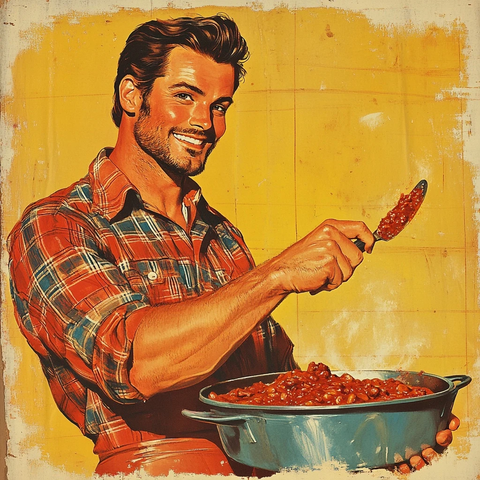 复古风格辣椒烹饪比赛