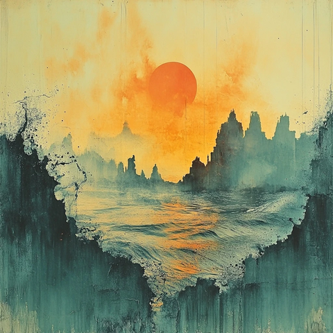 雨滴纸面涟漪纹理