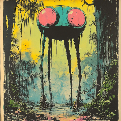 沼泽怪物悬停藤蔓间