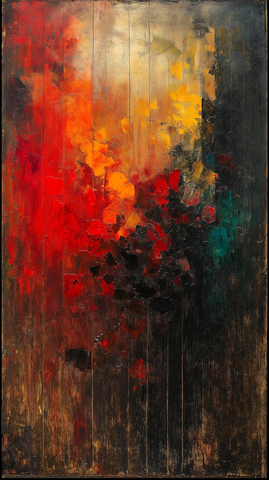 大地色抽象女性画作