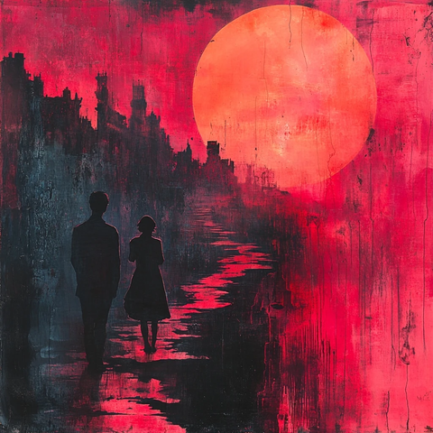 红黑粉色记忆场景