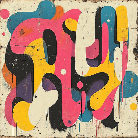 复古绣花字体海报设计