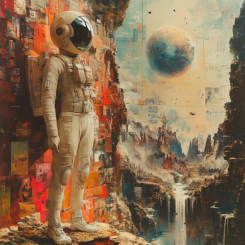 复古游戏杂志科幻奇幻拼贴