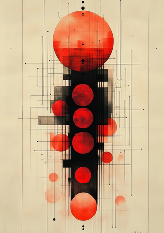 圆形方形对称几何图案