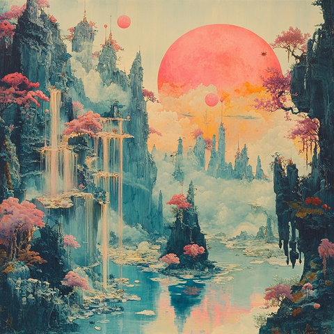 浮岛奇兽与梦幻色彩