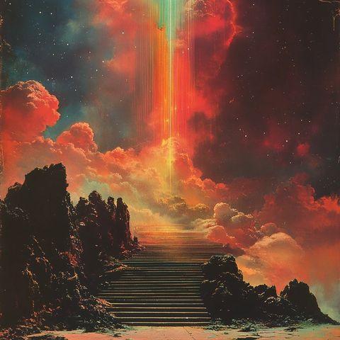 天梯云端光芒降临