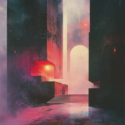 矩阵几何形状数字艺术