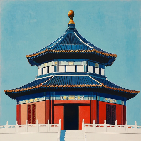 传统中式建筑天坛的风貌