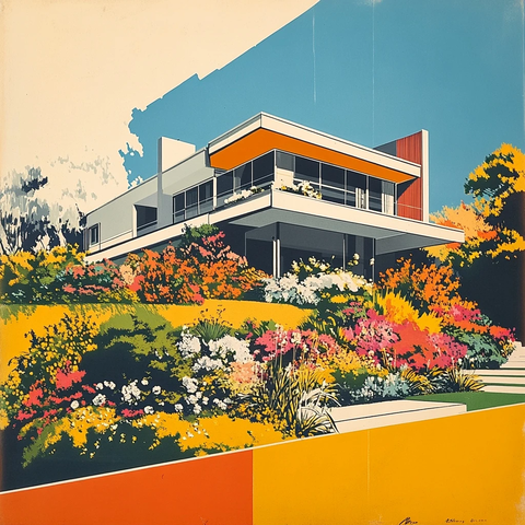 三层现代住宅与花园设计