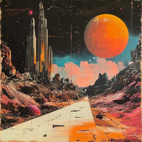 未来科技太空城市景观