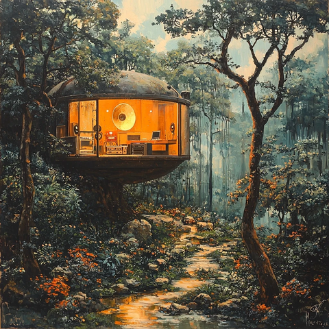 录音室森林音景