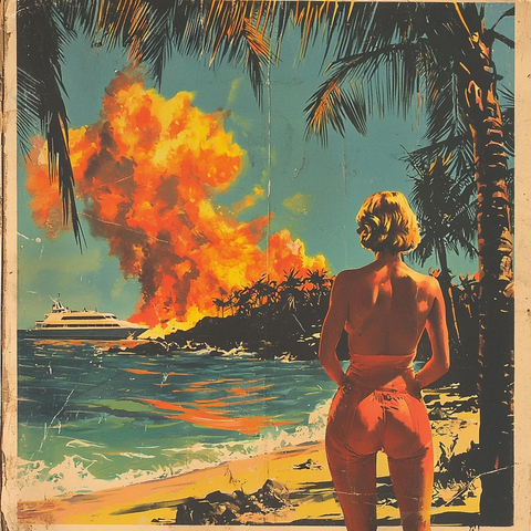 海滩篝火狂欢夜