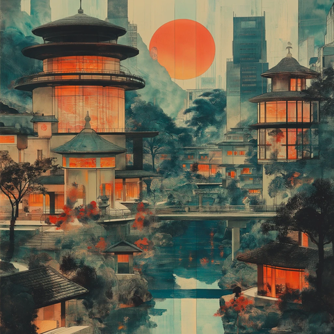 迷宫城市自然光影