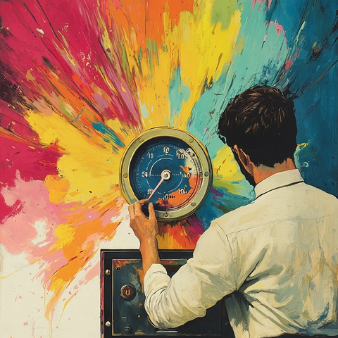 调幽默色盘颜色消退